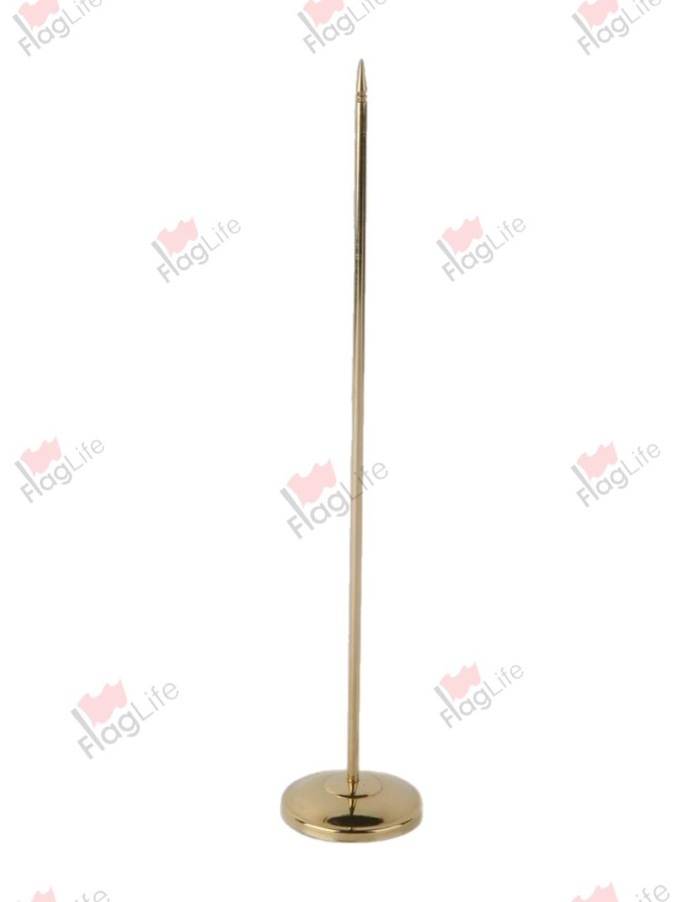 Флагшток настольный металл одинарный золото