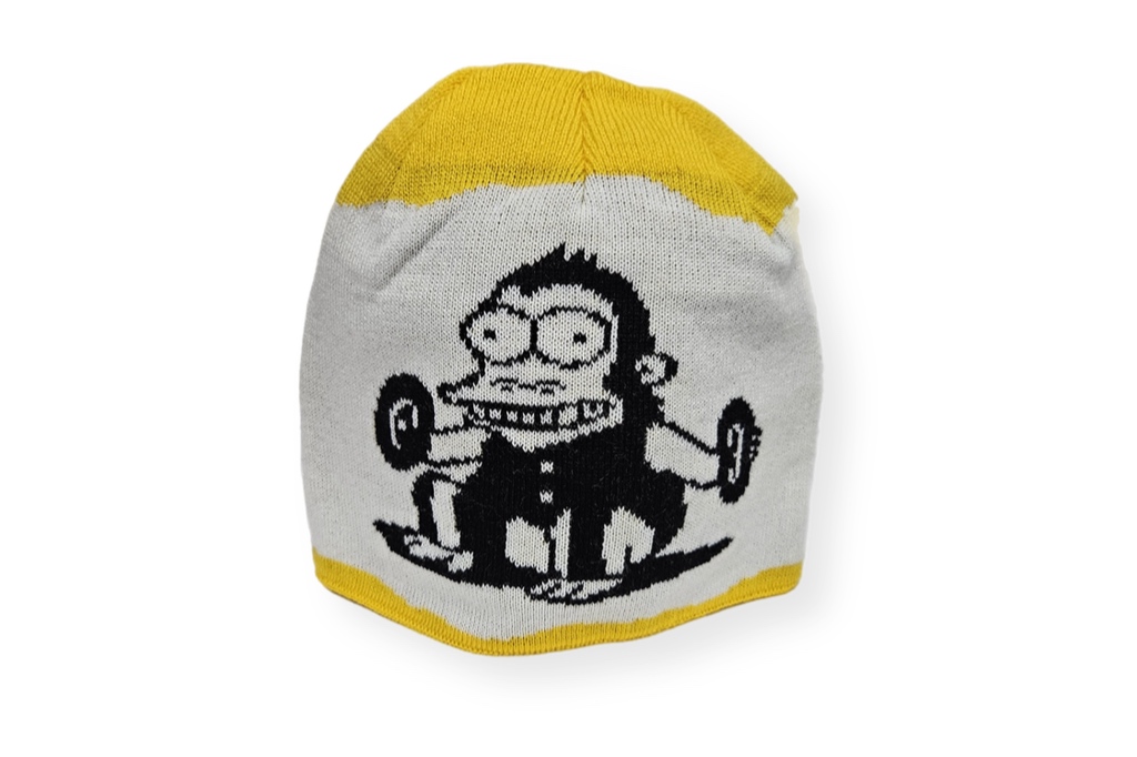 Шапка вязаная с логотипом (без отворота)