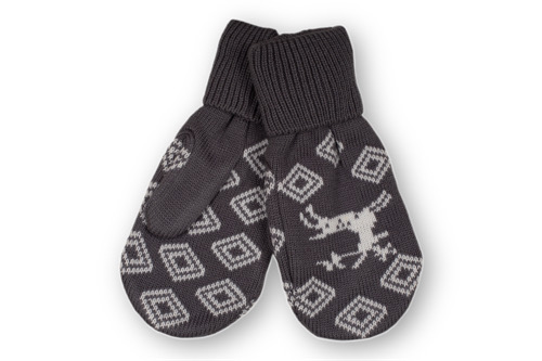 Варежки трикотажные с вязаными логотипами