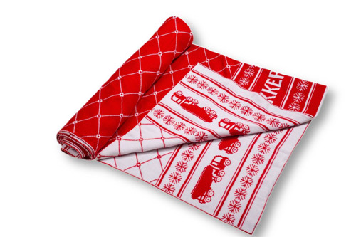 Плед вязаный с логотипом