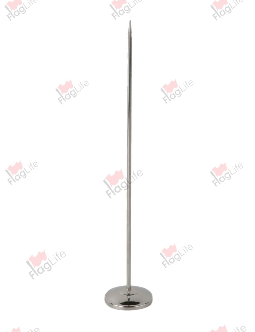Флагшток настольный металл одинарный серебро