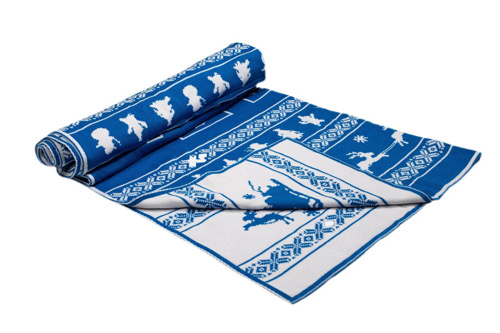 Плед вязаный с логотипом