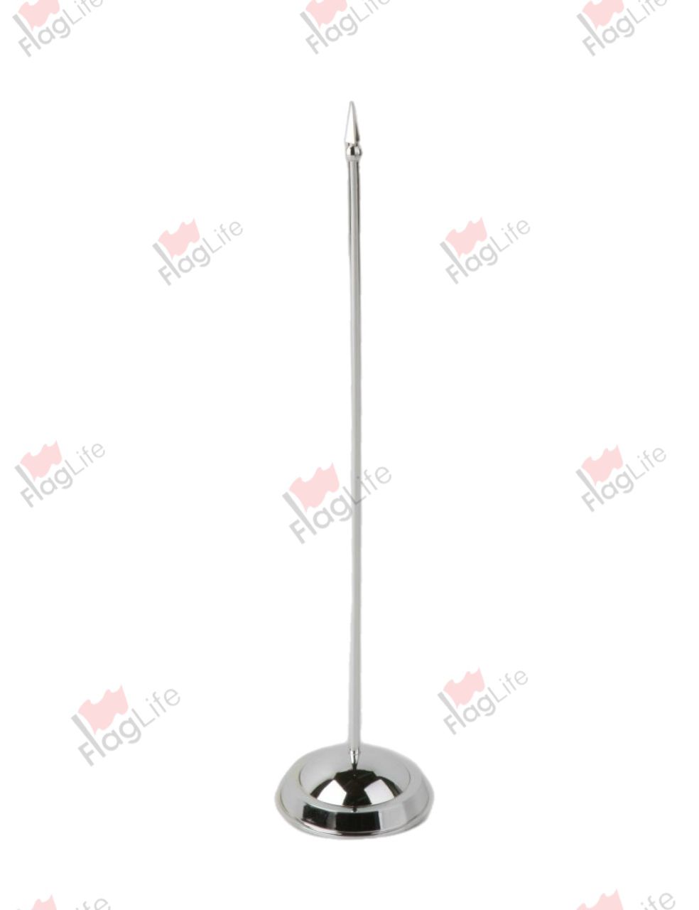 Флагшток настольный пластиковый одинарный серебро