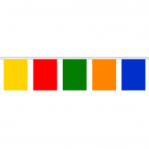 Флажная лента прямоугольная 5 цветов