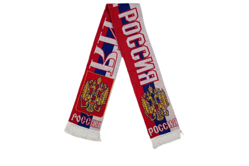 Шарф вязаный Россия двухсторонний