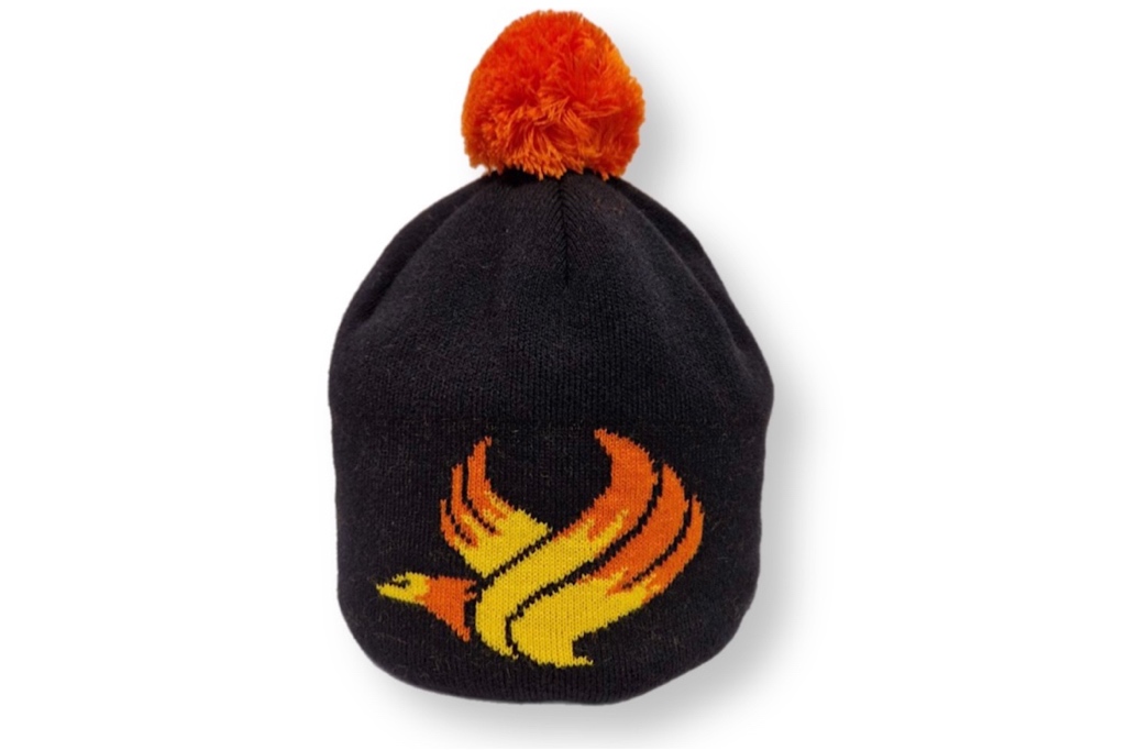 Шапка вязаная с логотипом (без отворота)