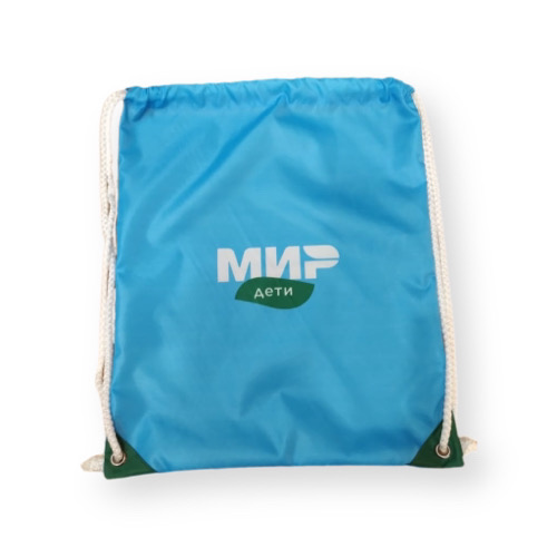 Рюкзак-мешок с печатью, с люверсами