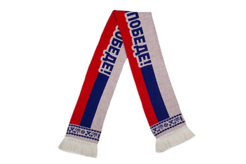 Шарф вязаный двухсторонний с логотипом