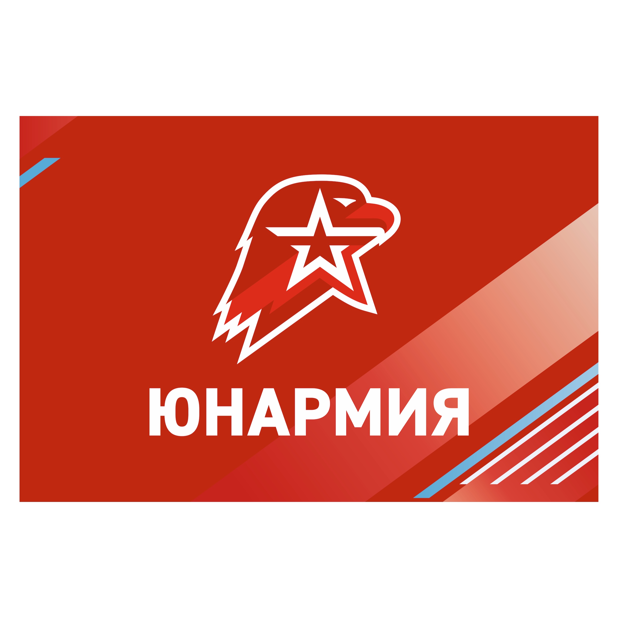 Флаг Юнармии полиэфирный шелк