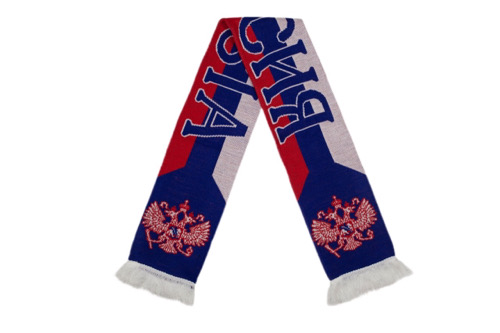 Шарф вязаный Россия двухсторонний