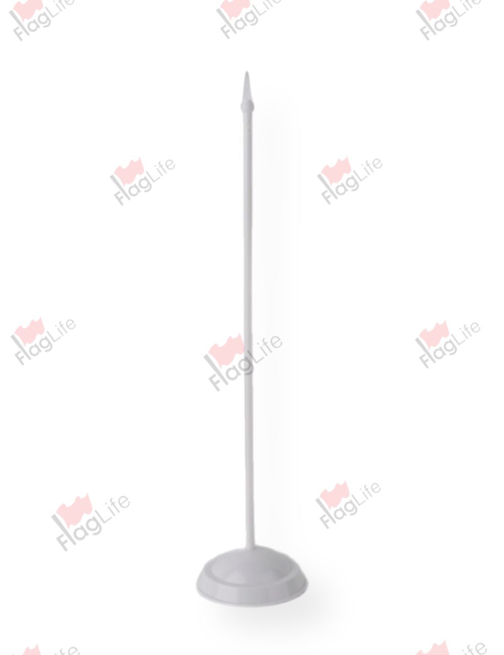 Флагшток настольный пластиковый одинарный белый
