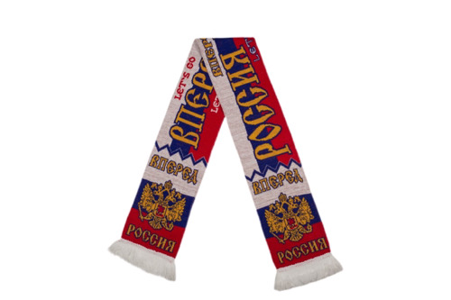Шарф вязаный Россия двухсторонний