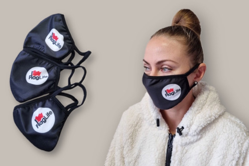 Маска текстильная с кантом (с печатью логотипа)