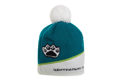 Шапка вязаная с логотипом (без отворота)