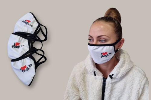 Маска текстильная с кантом (с печатью логотипа)