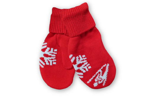 Варежки трикотажные с вязаными логотипами