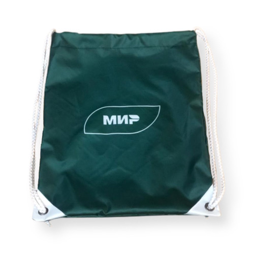 Рюкзак-мешок с печатью, с люверсами