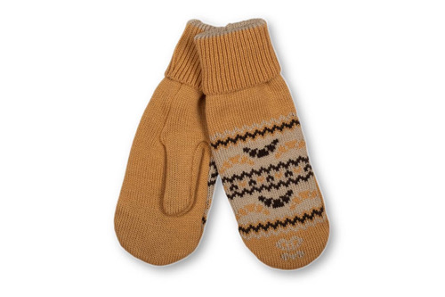 Варежки трикотажные с вязаными логотипами