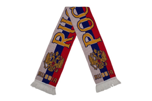 Шарф вязаный Россия двухсторонний