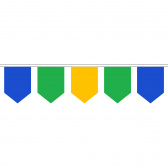 Флажная лента домик трехцветная