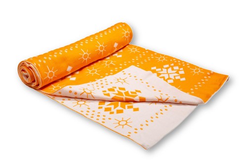 Плед вязаный с логотипом