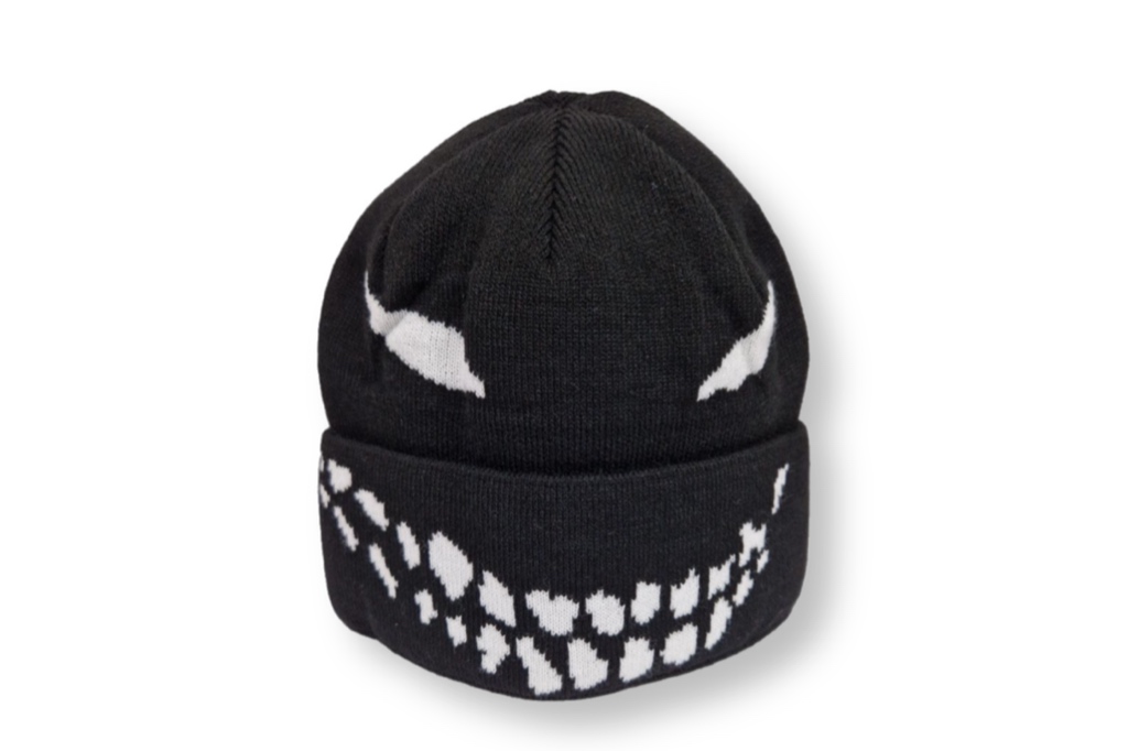Шапка вязаная с логотипом (с отворотом)